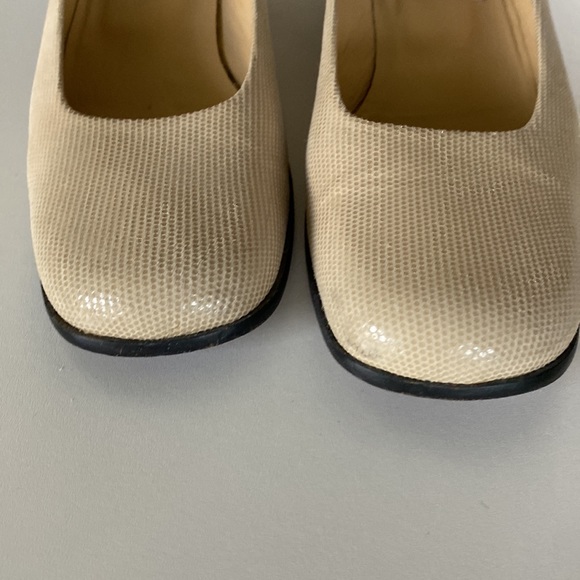 EUC Vintage Fantasy Per Ramas Snakeskin Embossed Leather Heels - Picture 4 of 11